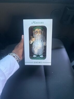 Masters White and Green Golf Gnome Figurine